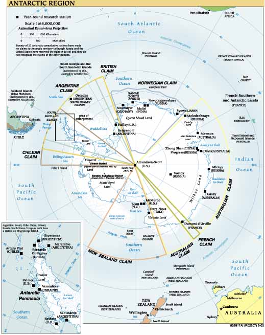 maps of antartica