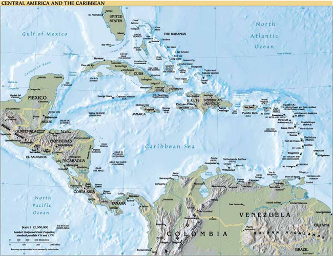 Central America Map