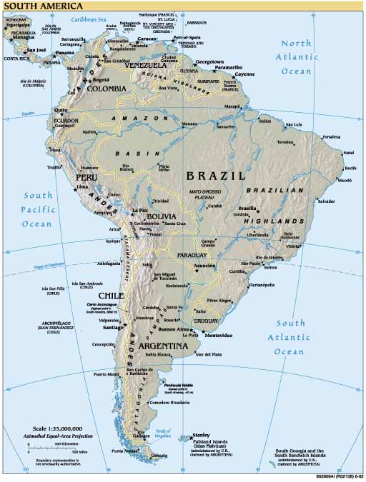 South America Map